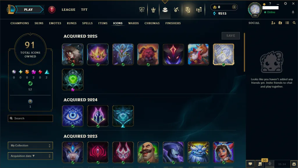 🌎MENA🏆New Season S15🏆Platinum 3 ✅HandMade✅70 Champions⭐️Skins +19⭐ LVL 76 🚀instant delivery